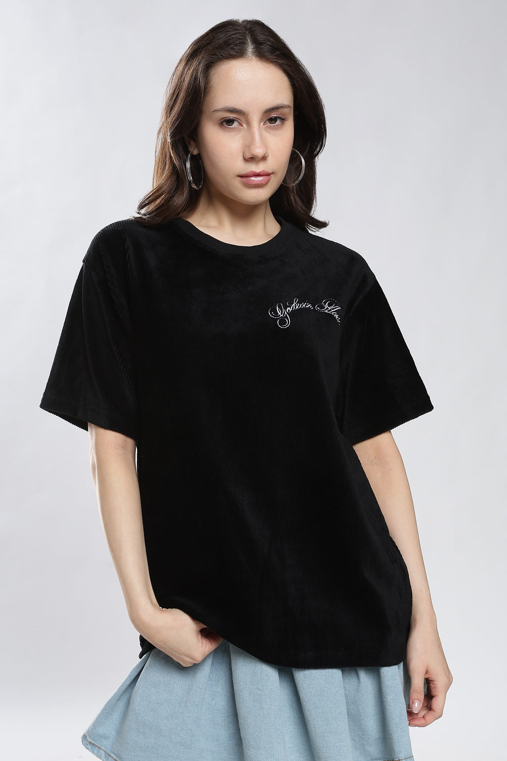 Black Corduroy T-Shirt