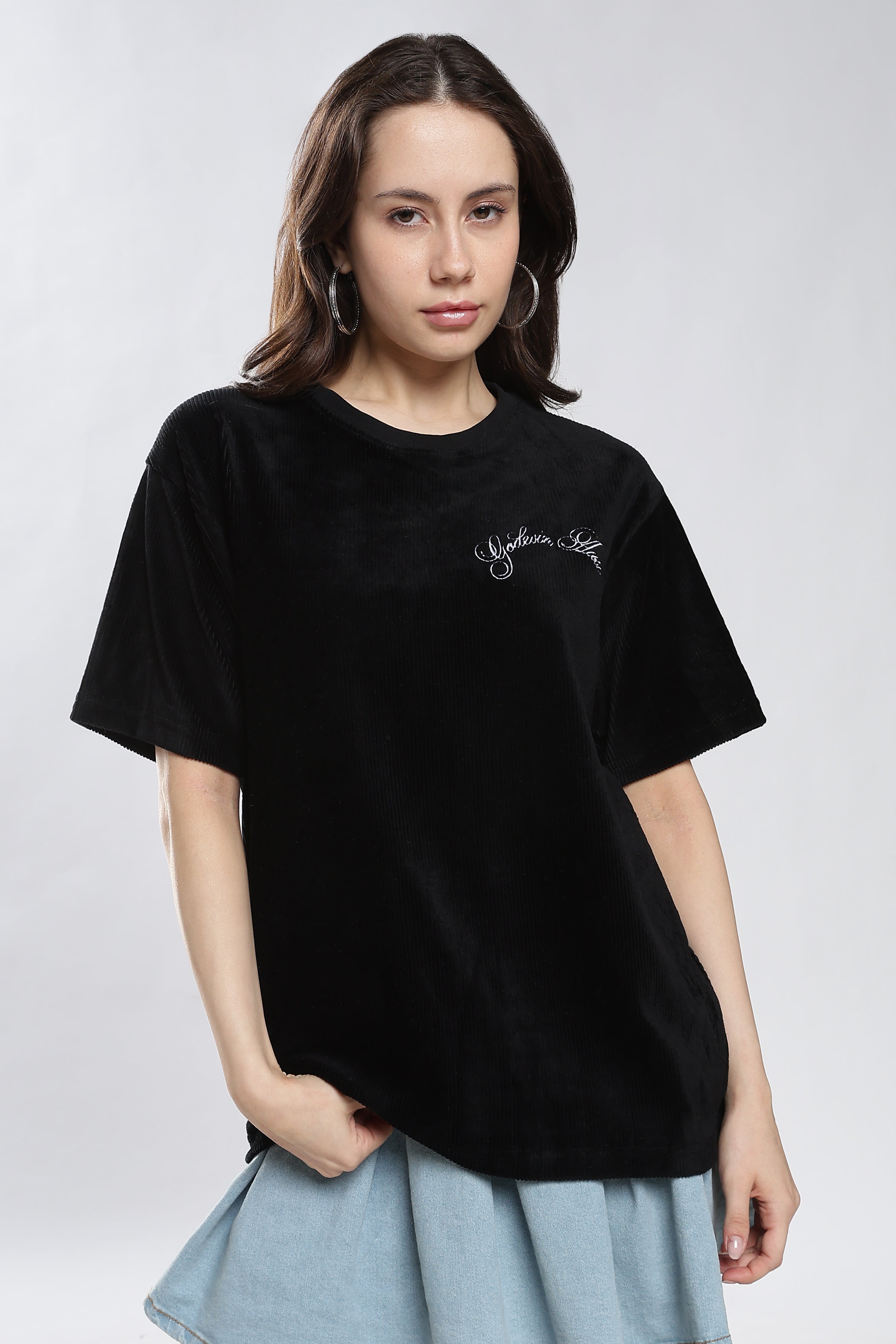 Black Corduroy T-Shirt
