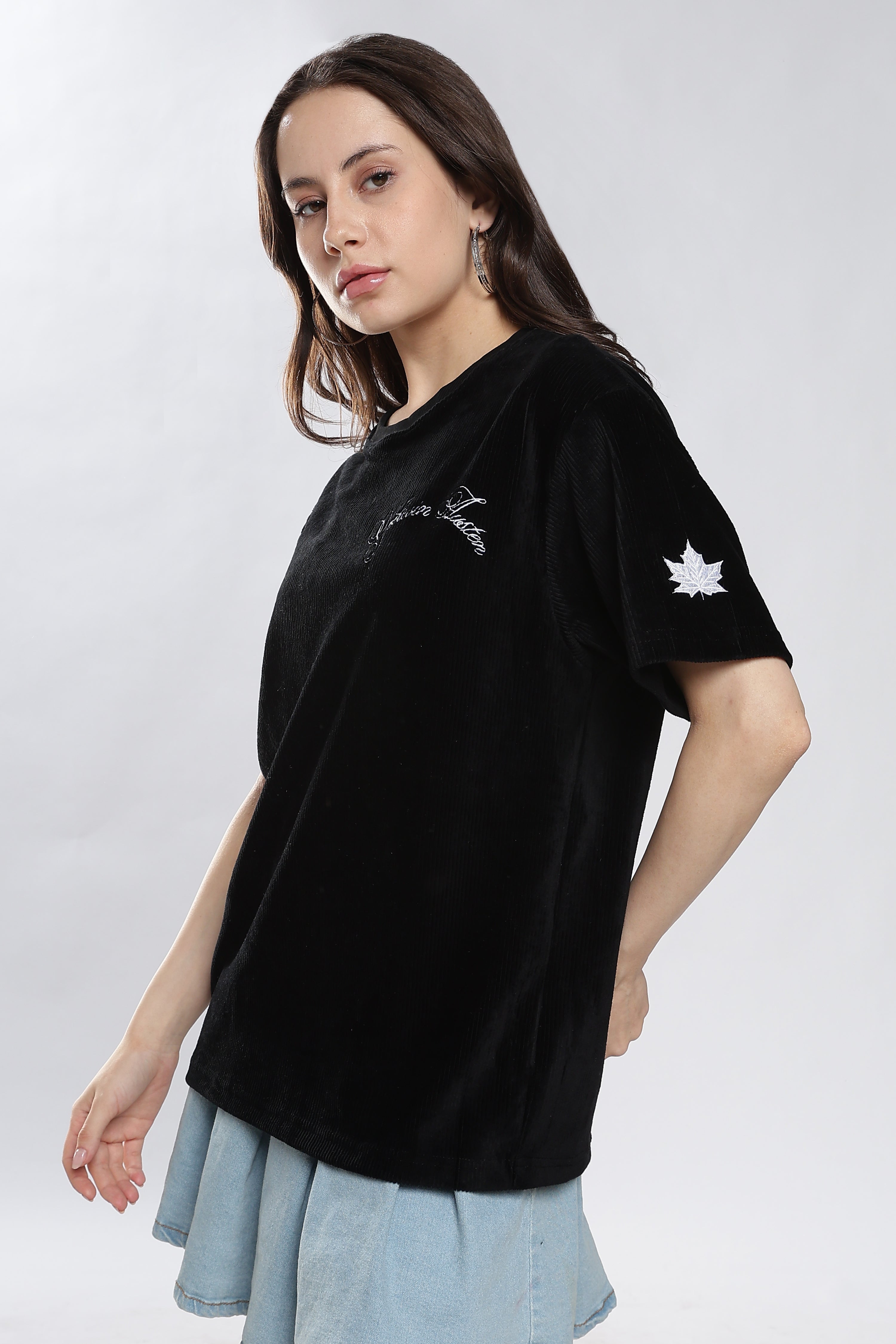 Black Corduroy T-Shirt