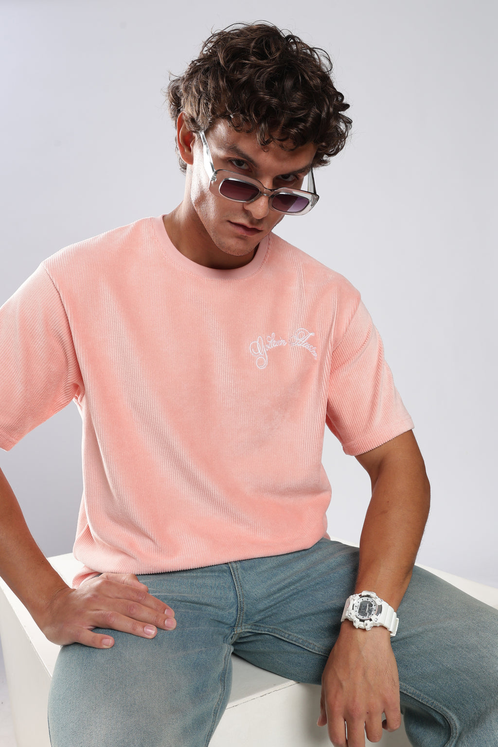 Pink Corduroy T-Shirt