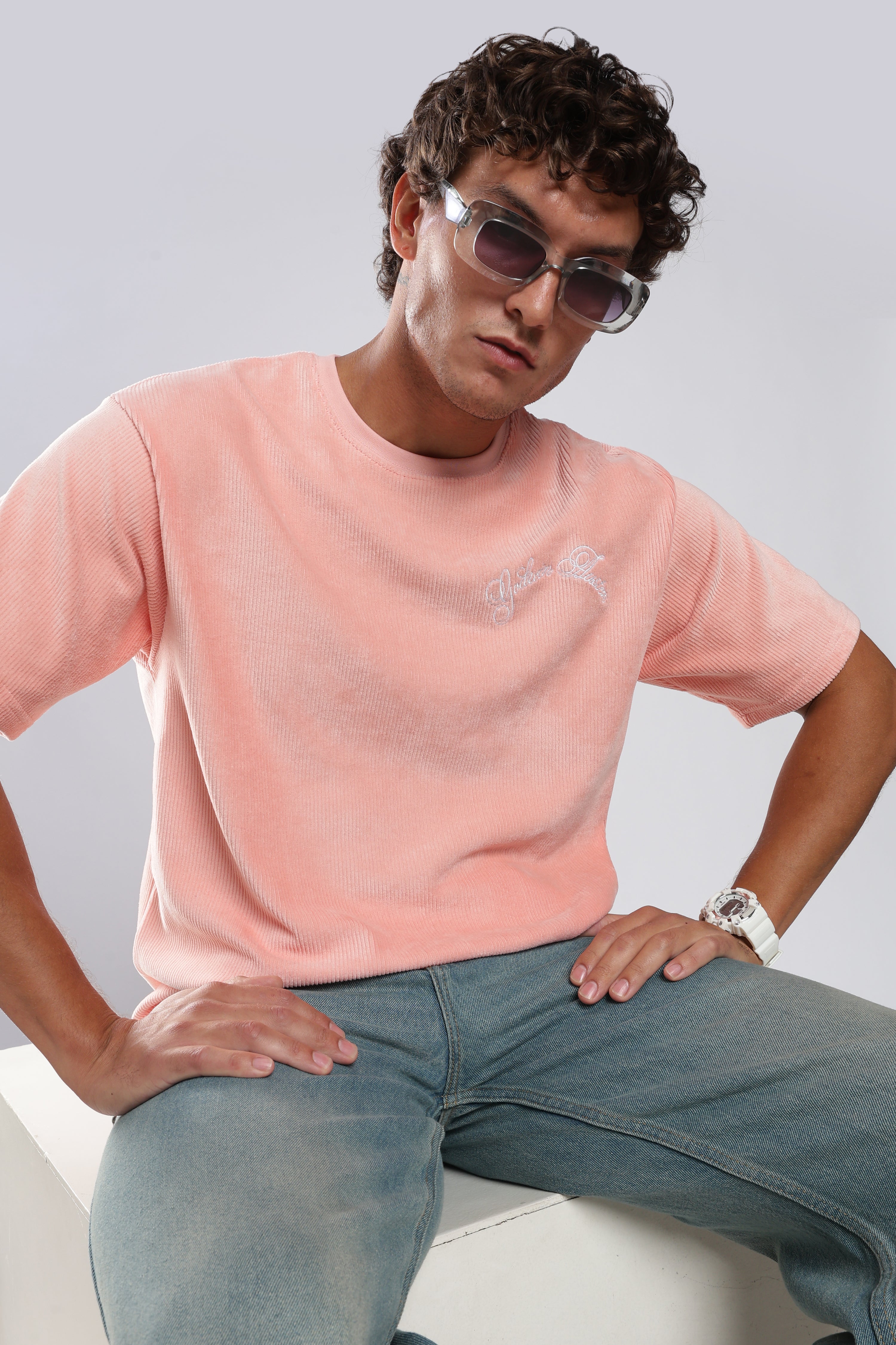 Pink Corduroy T-Shirt