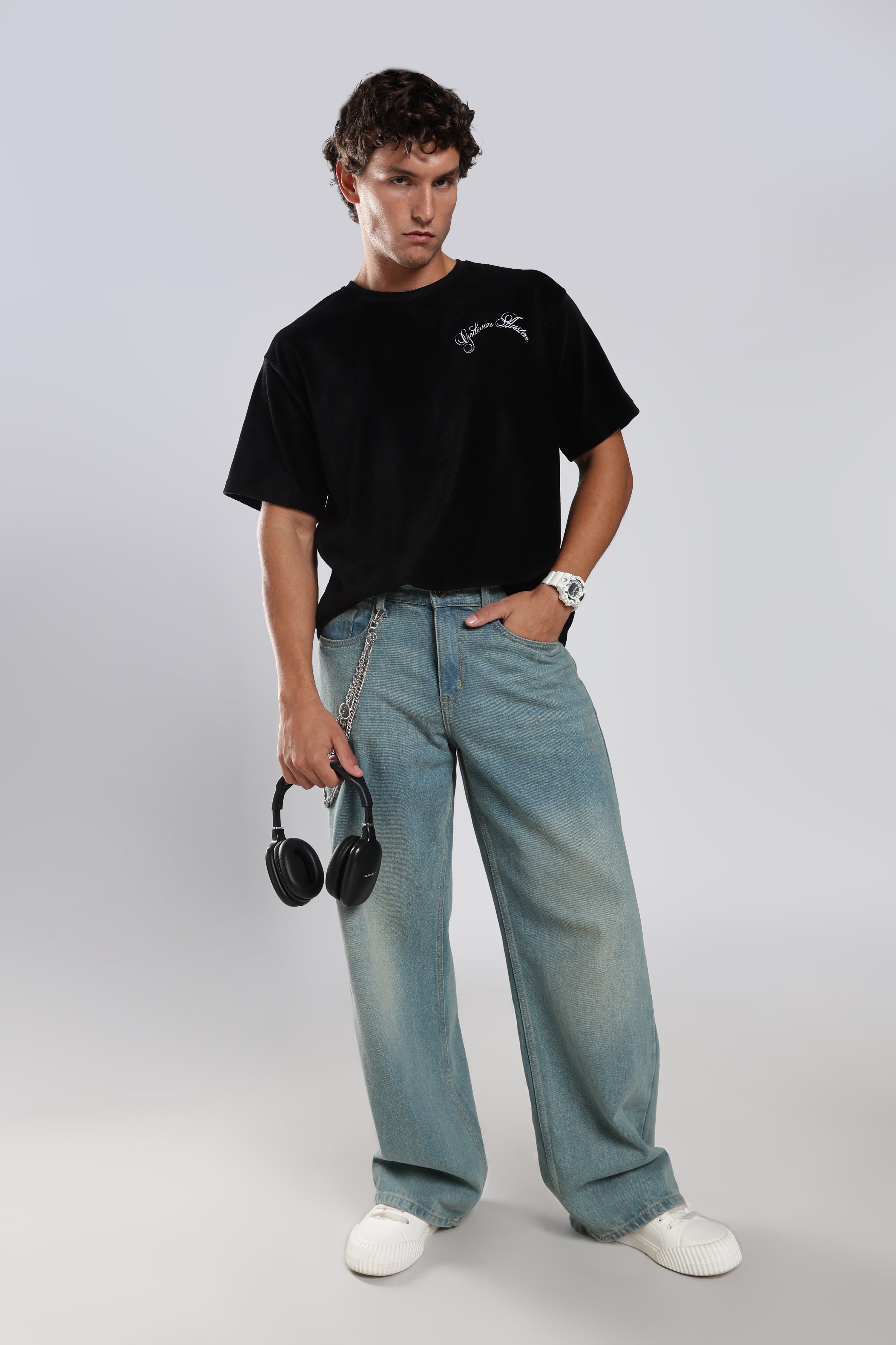 Black Corduroy T-Shirt
