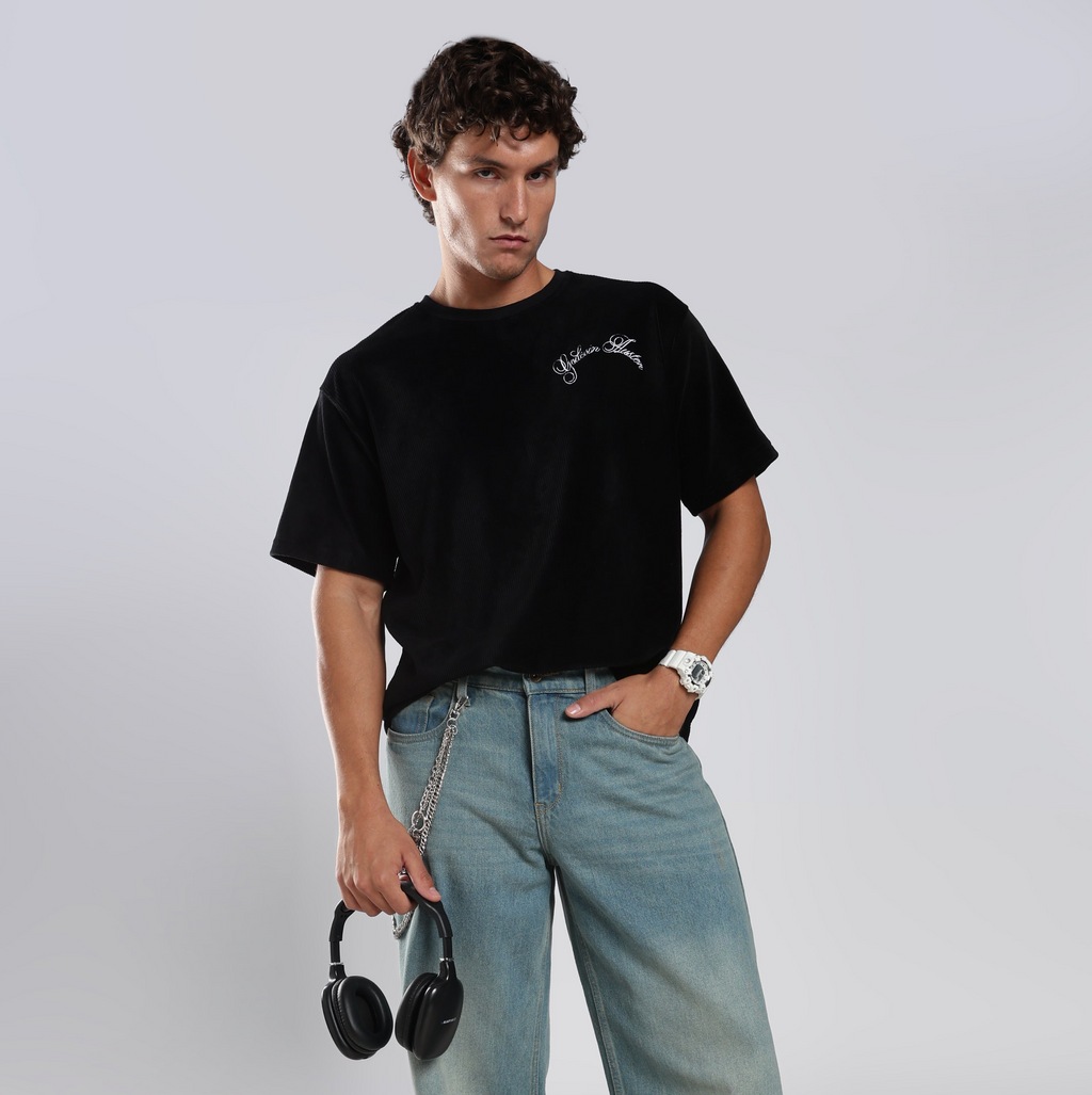 Black Corduroy T-Shirt