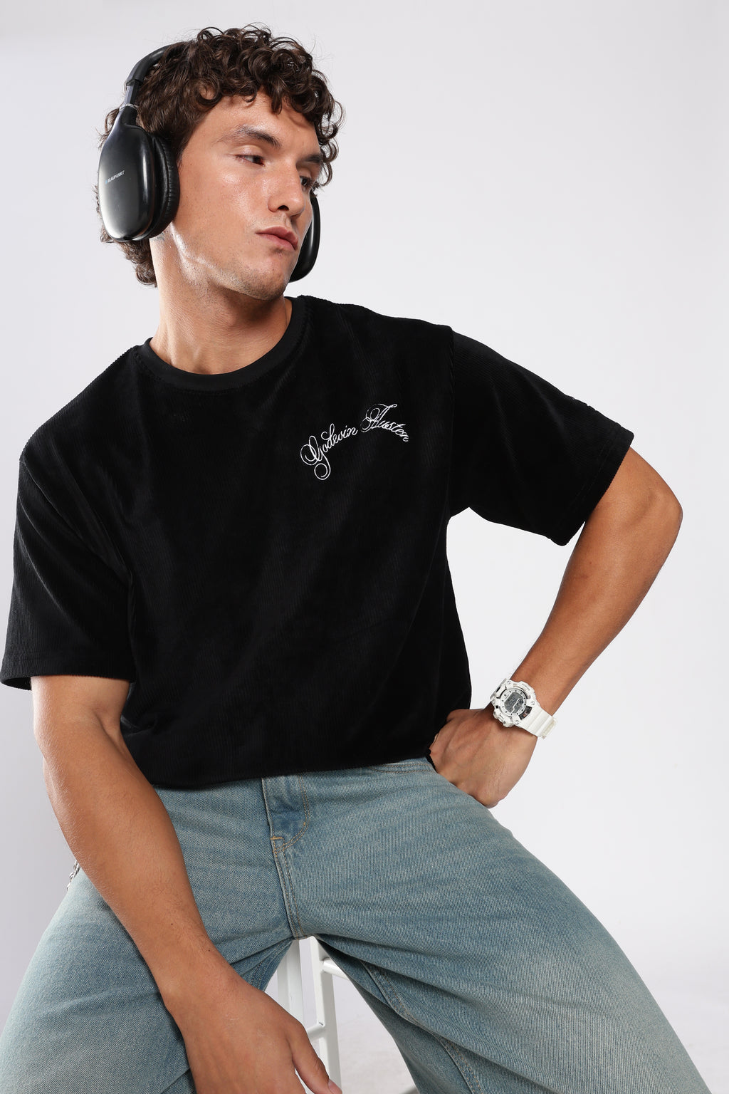 Black Corduroy T-Shirt