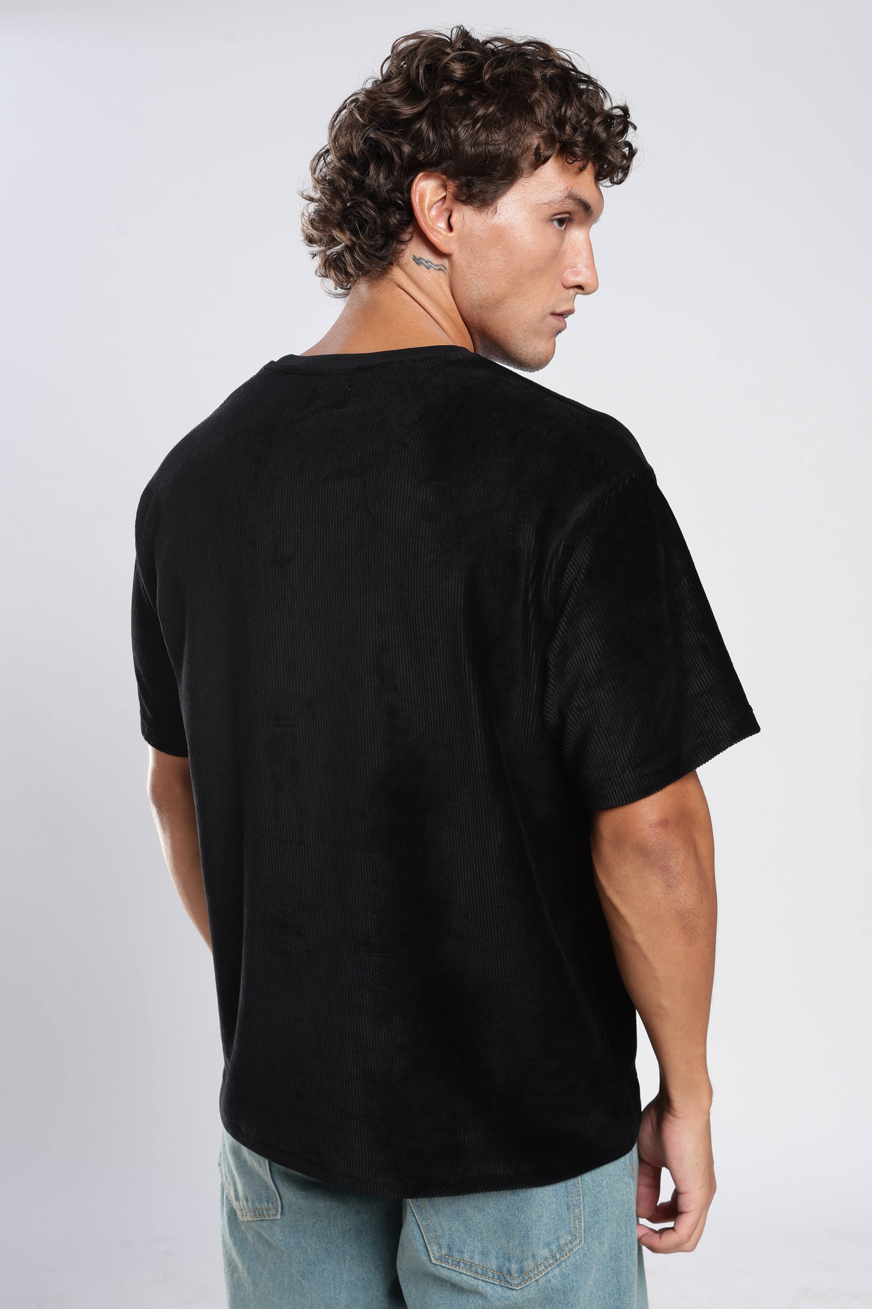 Black Corduroy T-Shirt