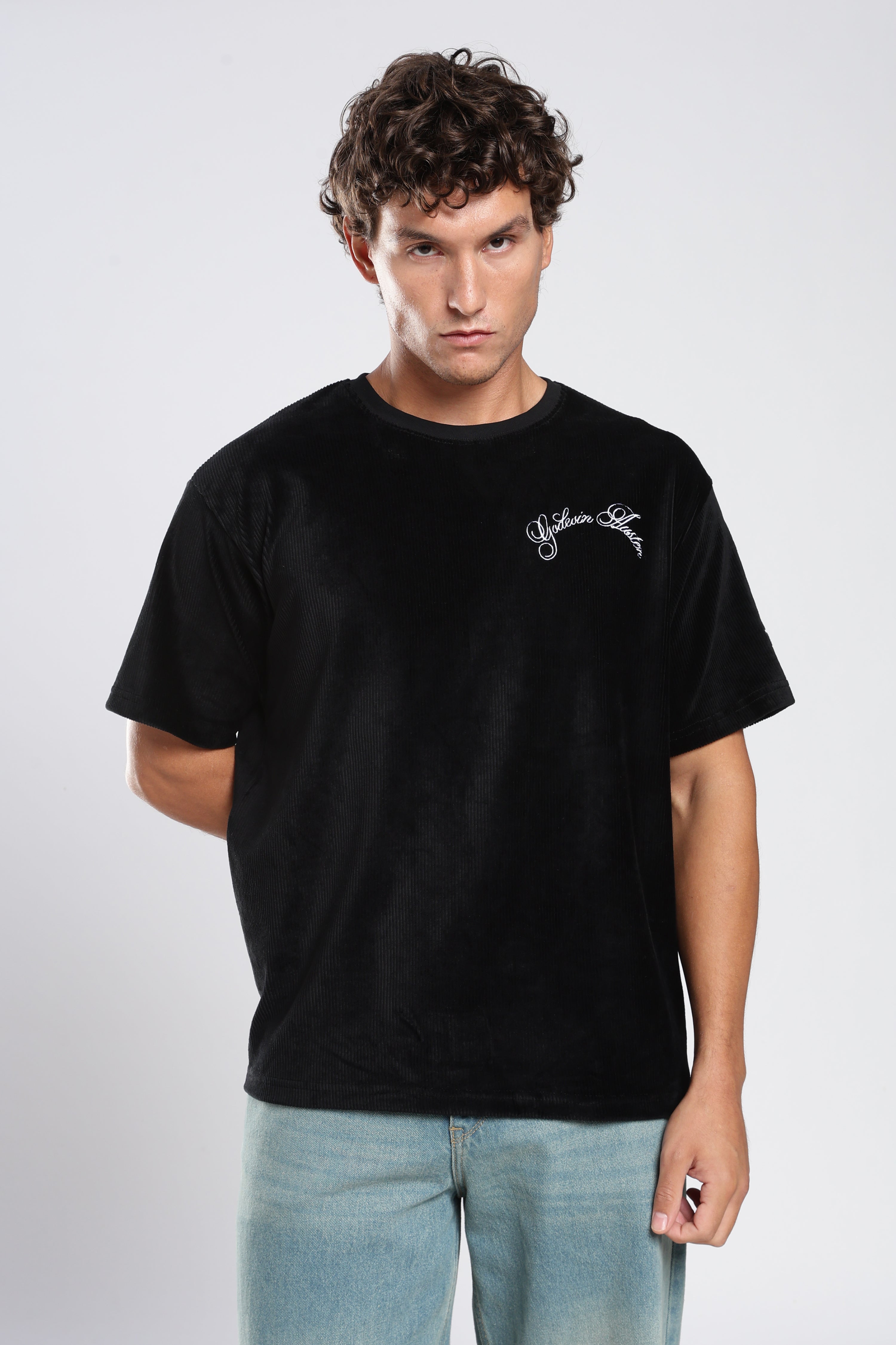 Black Corduroy T-Shirt