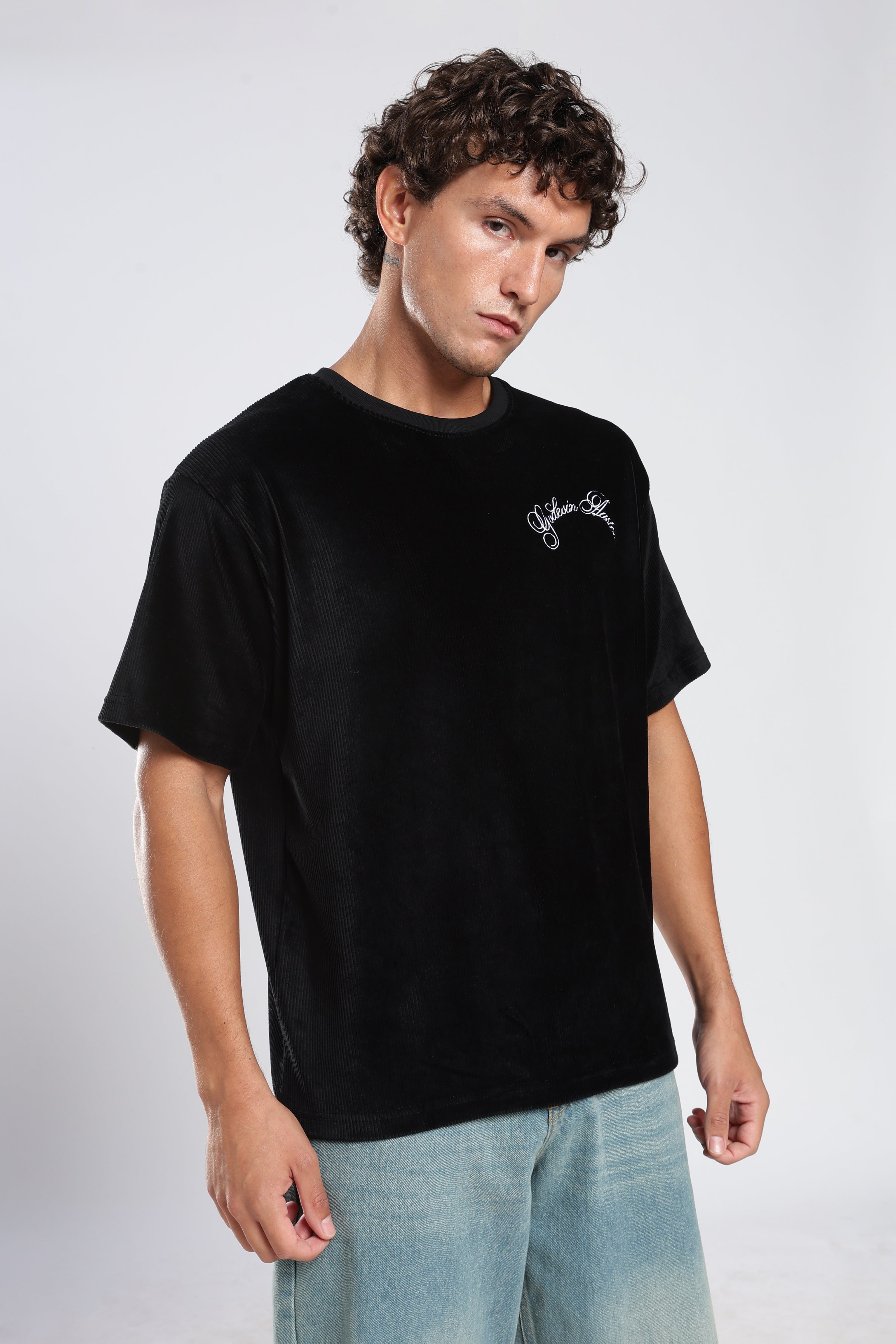 Black Corduroy T-Shirt