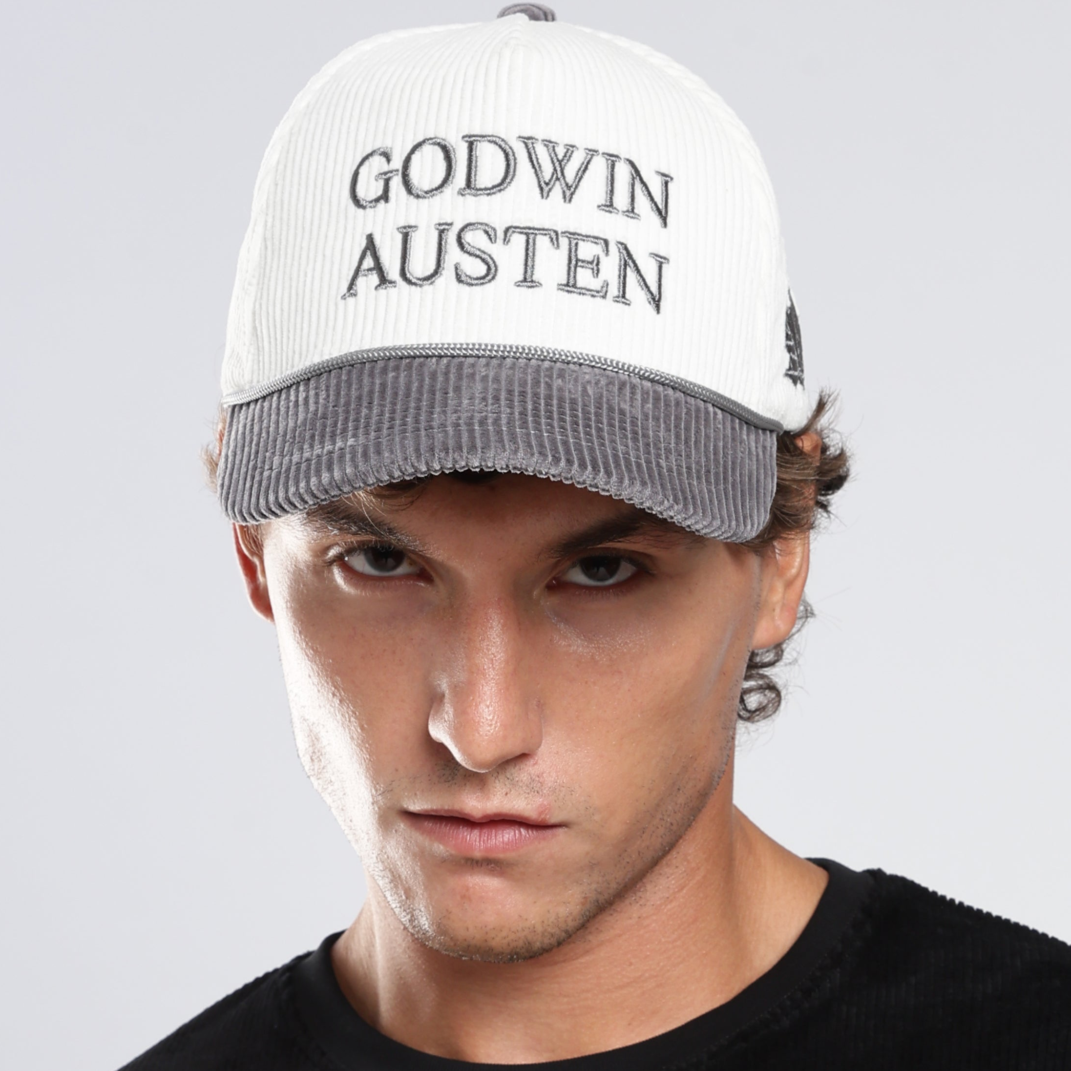 Godwin Austen White and Grey Corduroy Hat