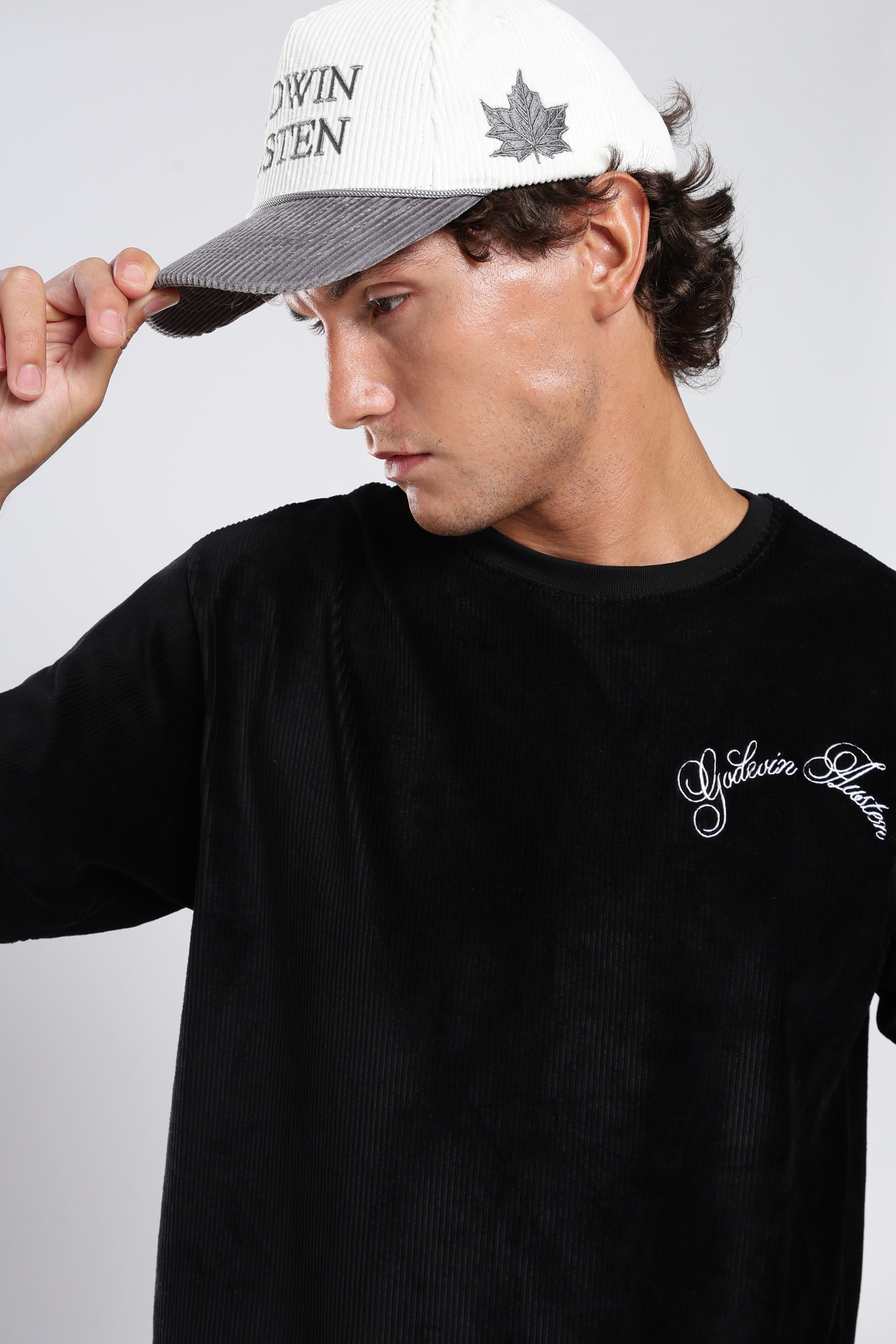 Godwin Austen White and Grey Corduroy Hat