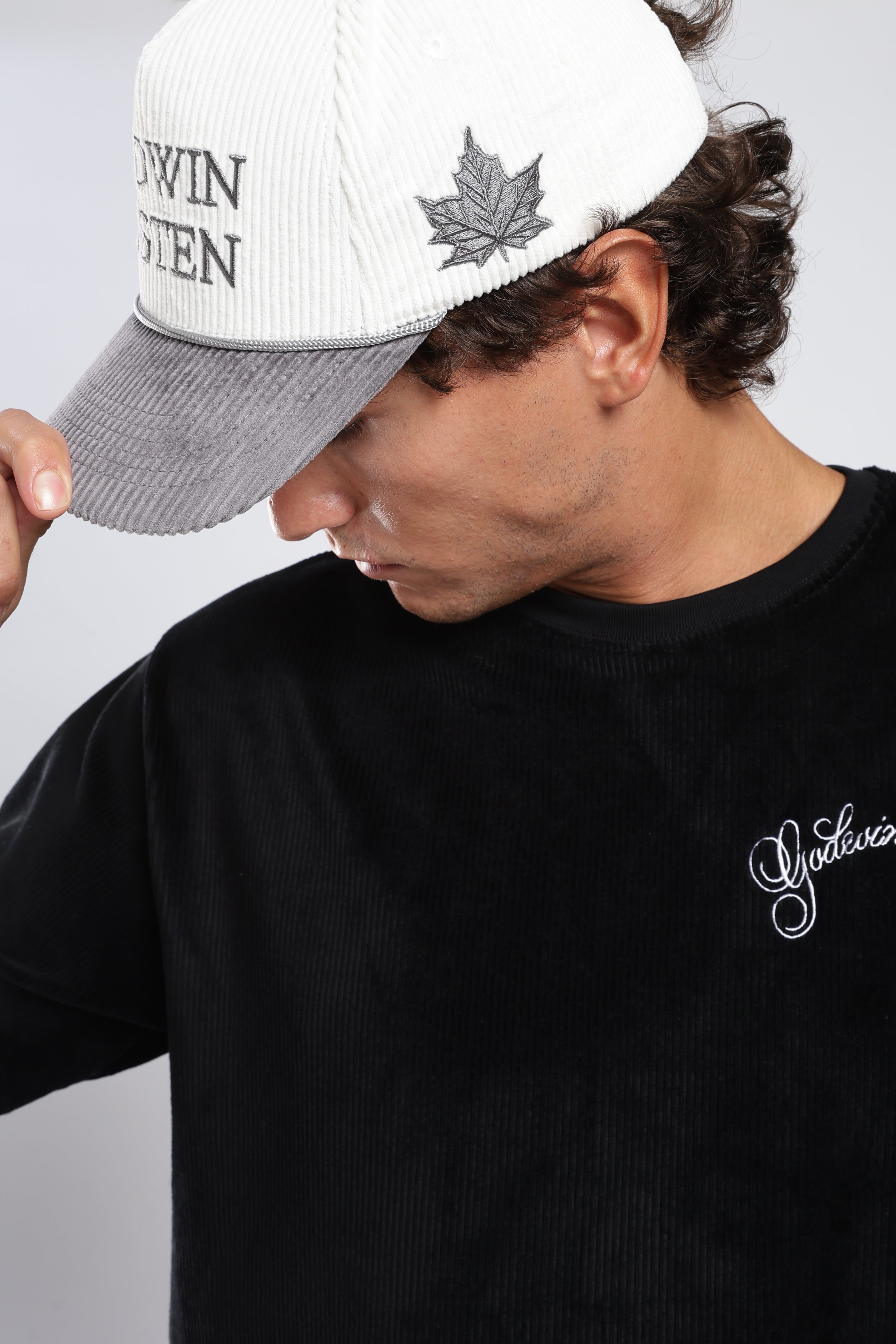 Godwin Austen White and Grey Corduroy Hat