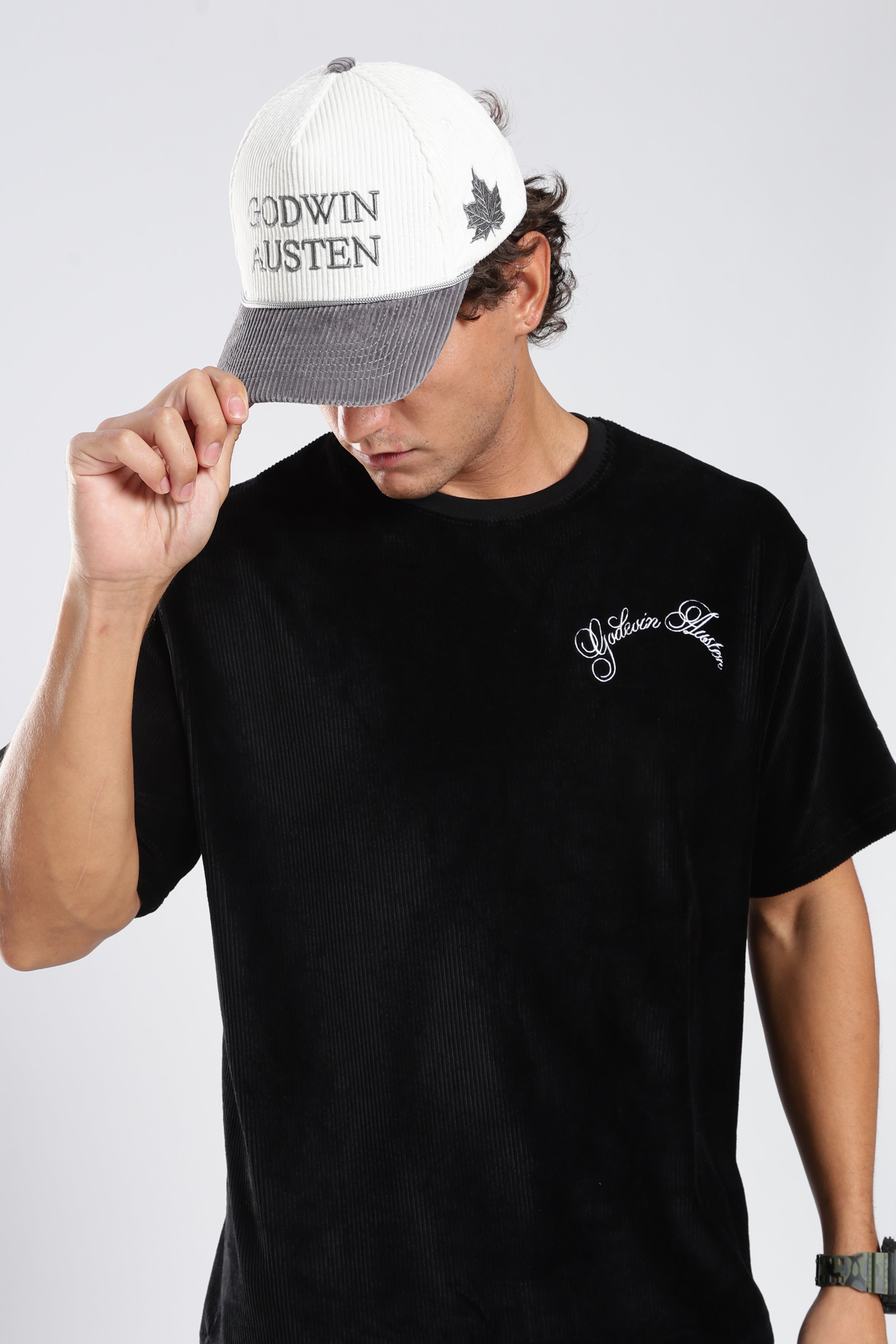 Godwin Austen White and Grey Corduroy Hat