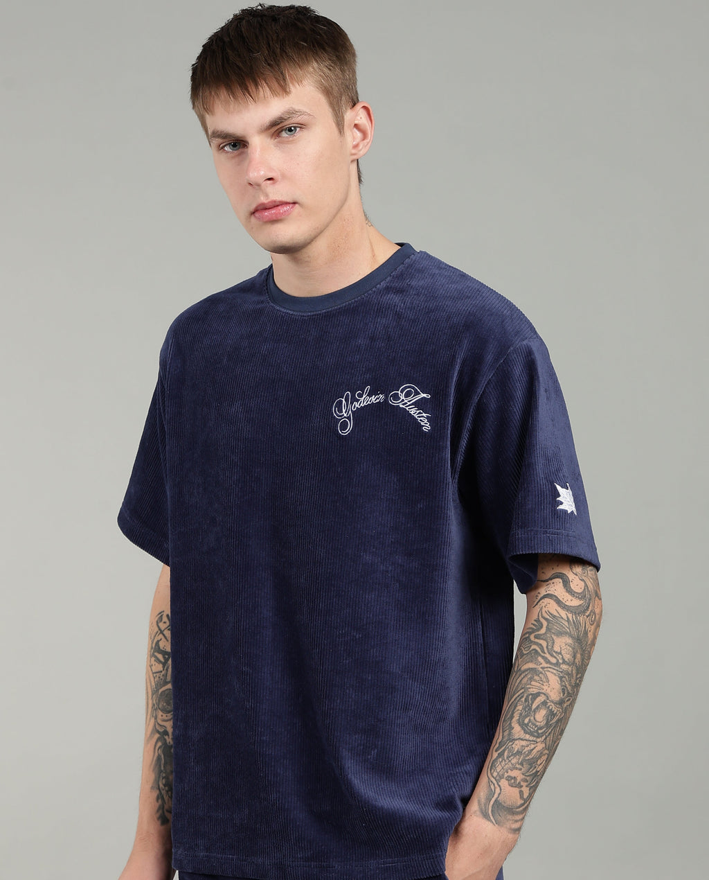 Blue Corduroy T-shirt