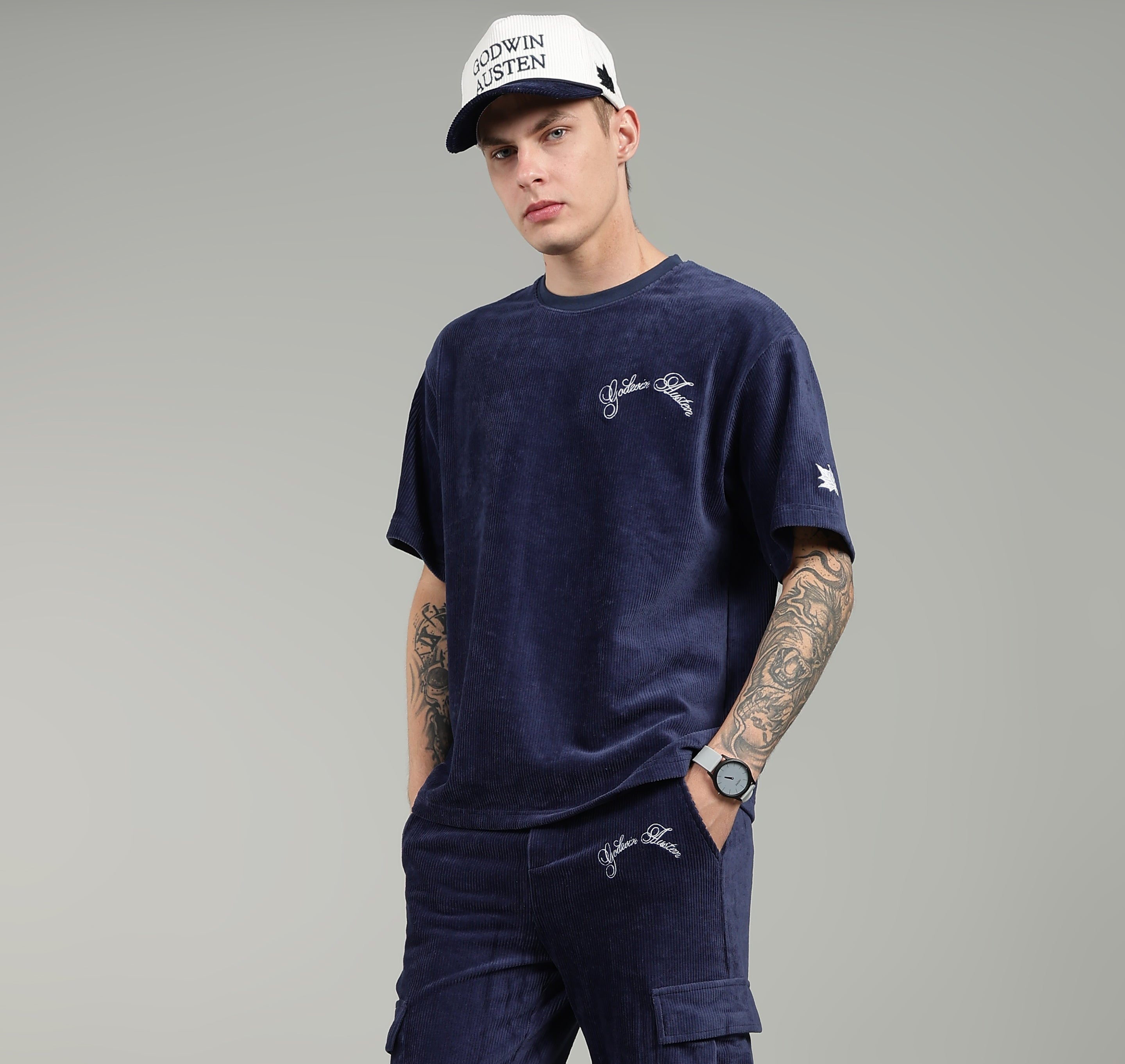 Blue Corduroy T-shirt