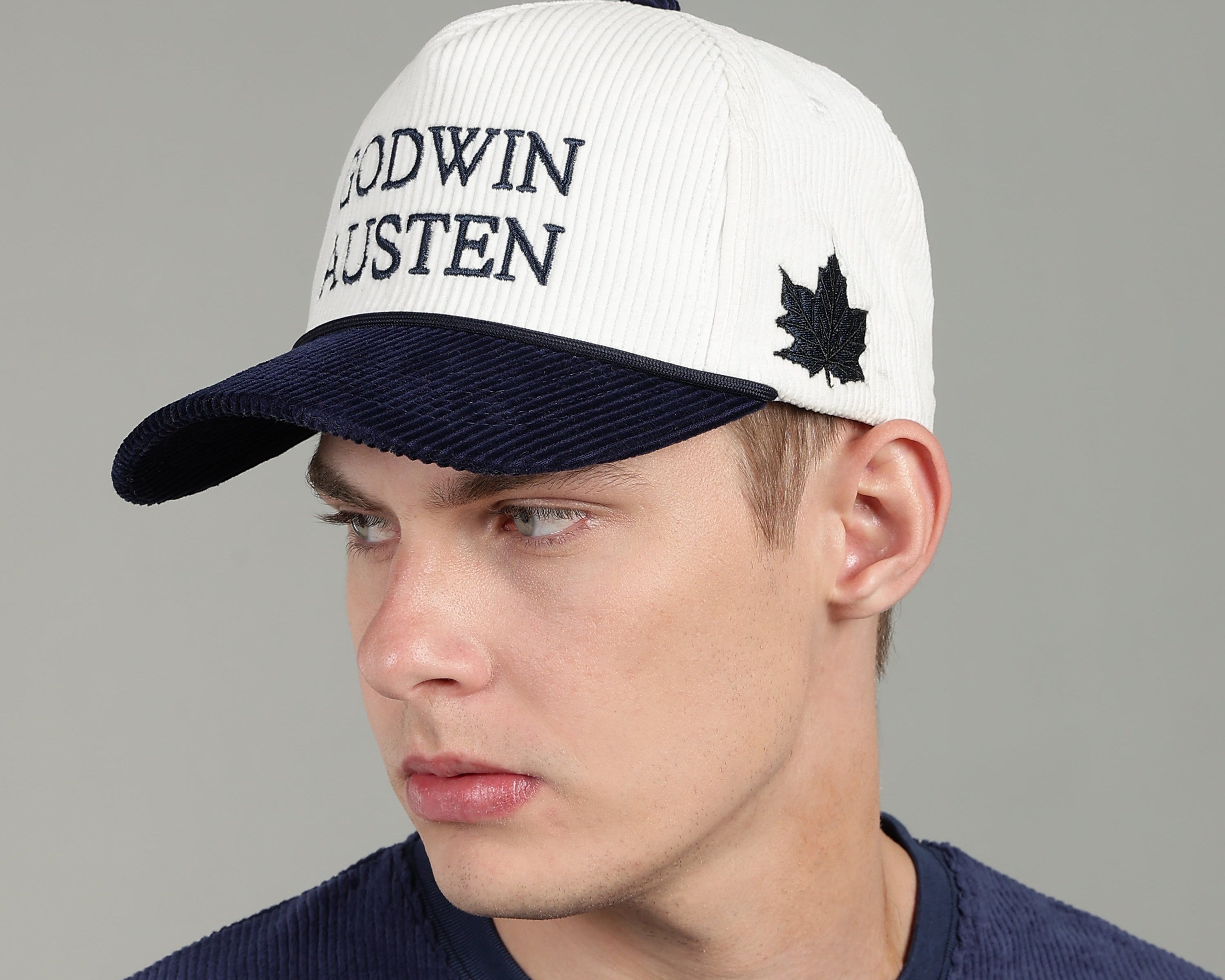 Godwin Austen White and Blue Corduroy Hat